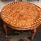 Table basse chérifienne en thuya à décor marqueté hispano-mauresque Maroc