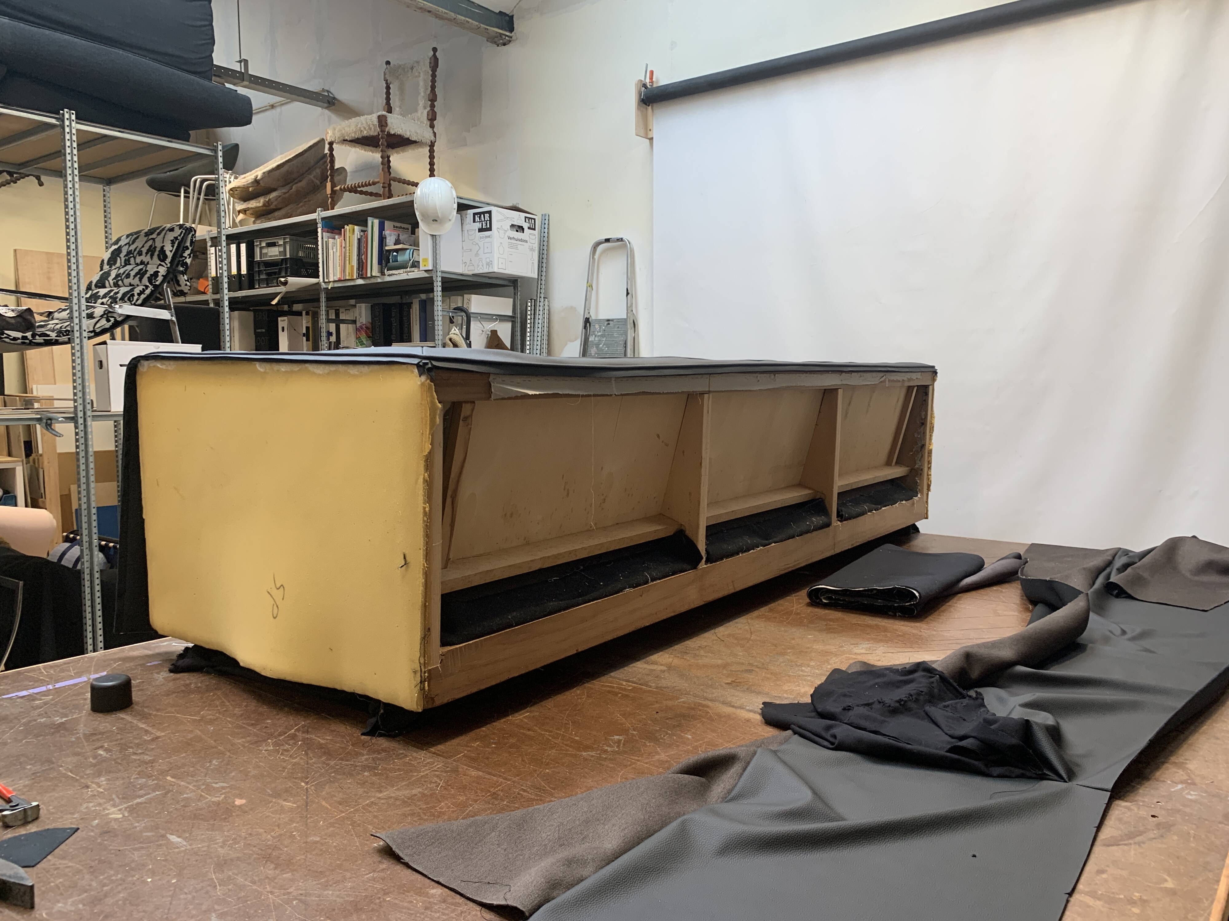 Early Artifort C905/3 three-seat sofa – restored and reupholstered – 1964