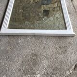 Mid-20th century white wooden fireplace trumeau