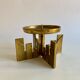 Brutalist bronze candleholder, 1970s