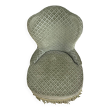 Fauteuil crapaud en velours vert