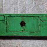 Small low buffet / TV cabinet in green patina