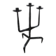 Tripod candlestick wrought iron brutalist design ironwork art candle holder