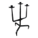 Tripod candlestick wrought iron brutalist design ironwork art candle holder