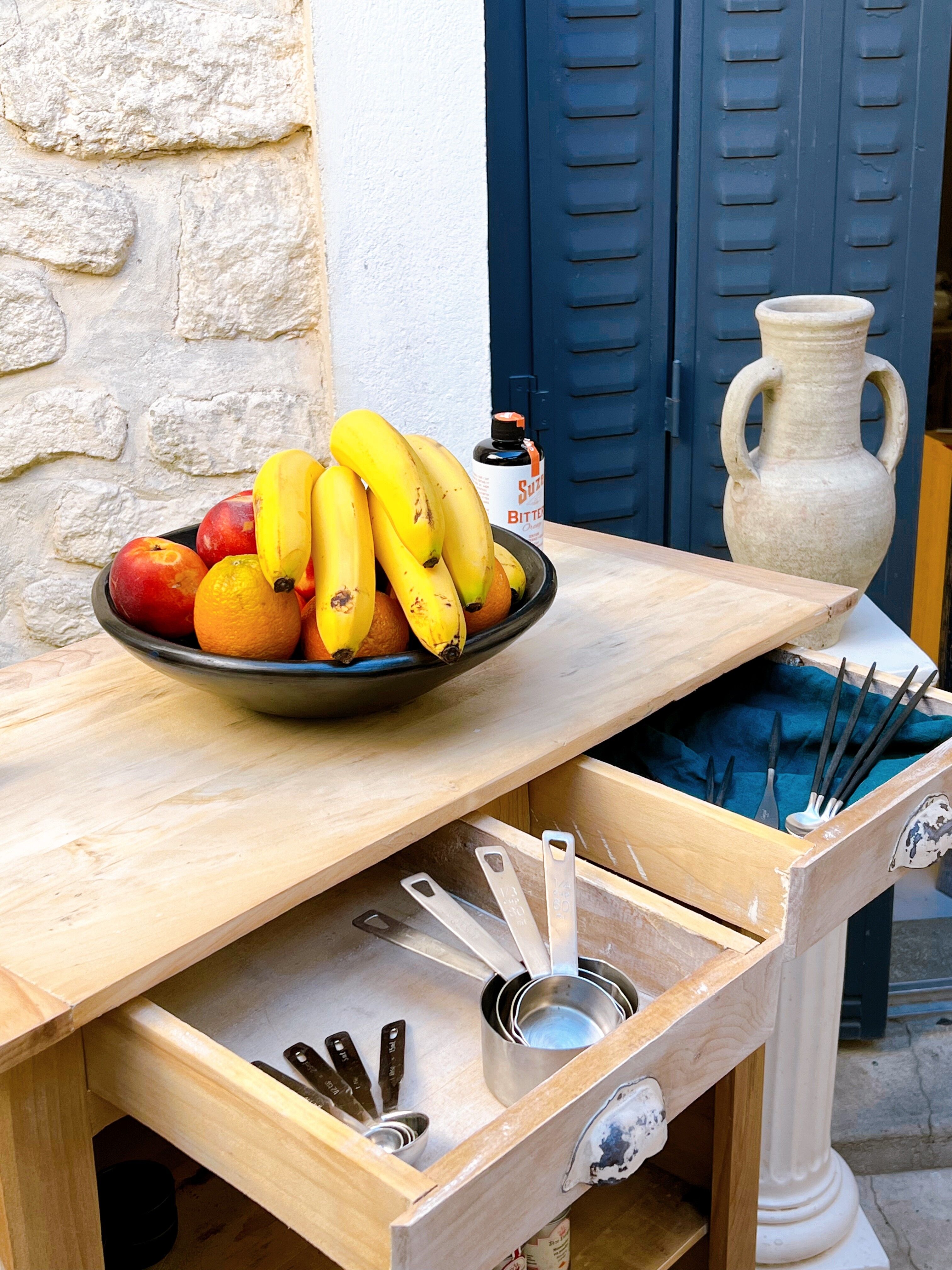 Parisian buffet without doors