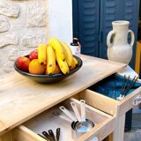 Parisian buffet without doors