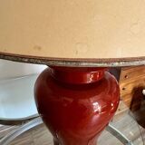 Red ceramic table lamp