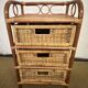 Commode en rotin vintage
