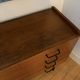 Commode vintage en bois à 8 tiroirs, esprit scandinave