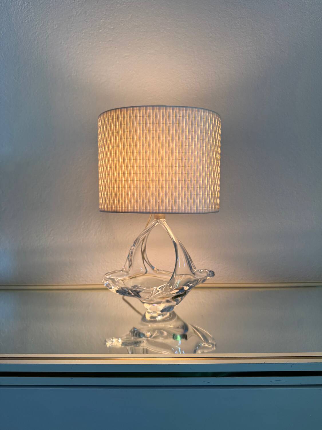 Lampe vide poche cristal années 60