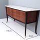 Black Walnut Dresser Produced by Dassi with Carrara Marble Top, Italy