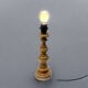 Old turned solid wood lamp base