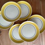 6 dessert plates - creation Primefleur Gien - model Caroline