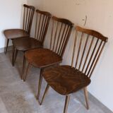 Set of 8 baumann v5 dark beech chairs
