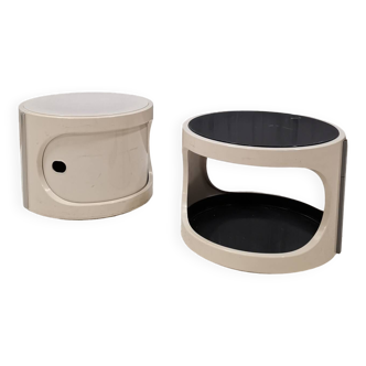 Pair of Marc Held modules / bedside tables, Prisunic