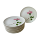 Set of 10 Dessert Plates in Faïence Villeroy Boch Model Magali
