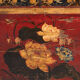 Antique chest painted vermilion red made of pine – China, circa 1900