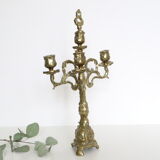 Candelabra and its smother, 5 lights, bronze