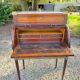 Elegant and rare Louis XVI period mahogany cylinder desk