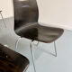 Set of 6 wooden and chrome chairs, Pagholz design from the 80s, vintage Pagwood.