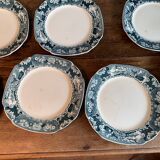 Set of 6 flat plates made of Maastricht ceramic