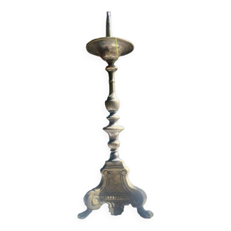 Large old bronze candlestick