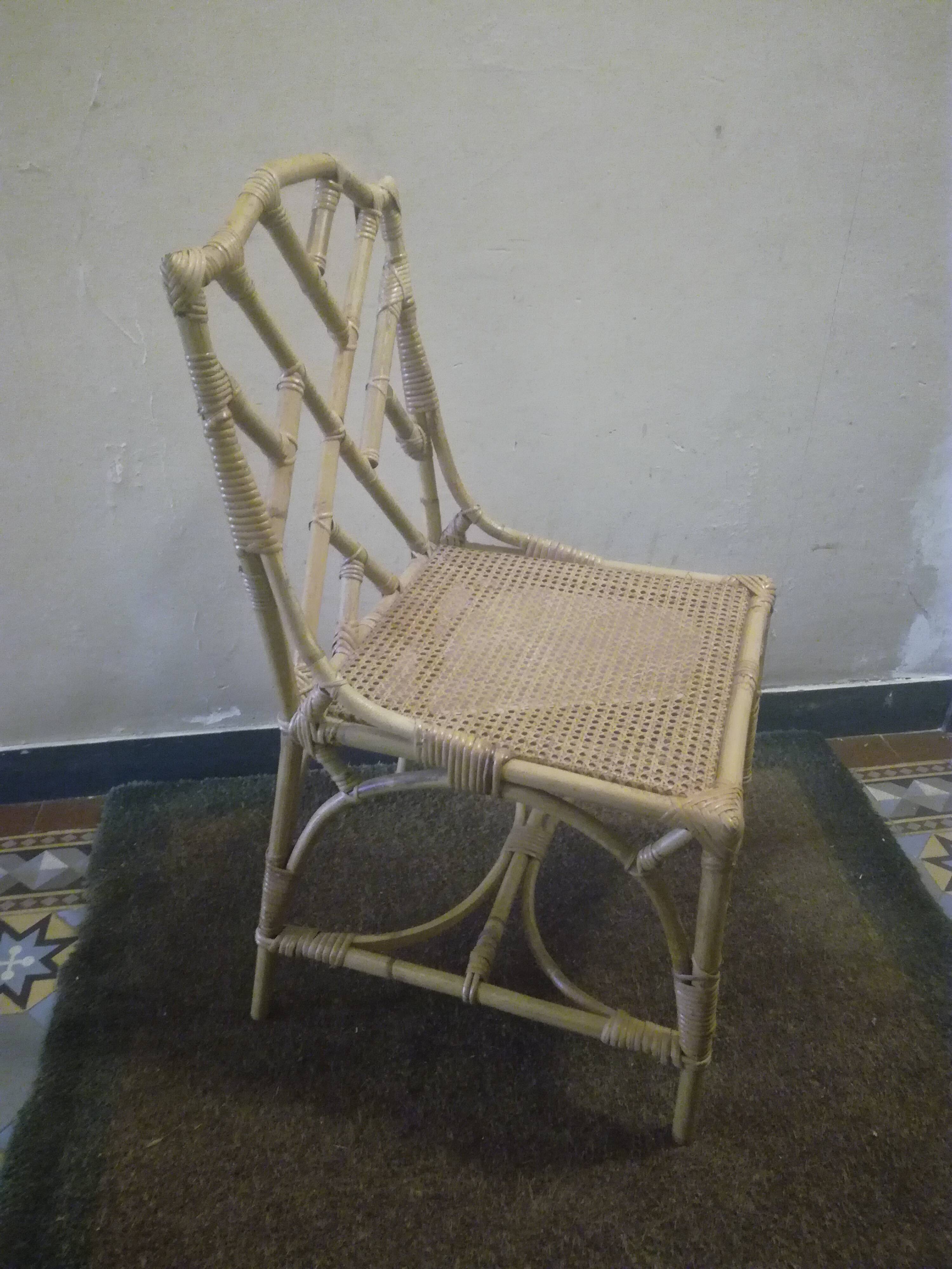 Rattan chair vintage home