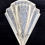 Art deco pressed glass sconce