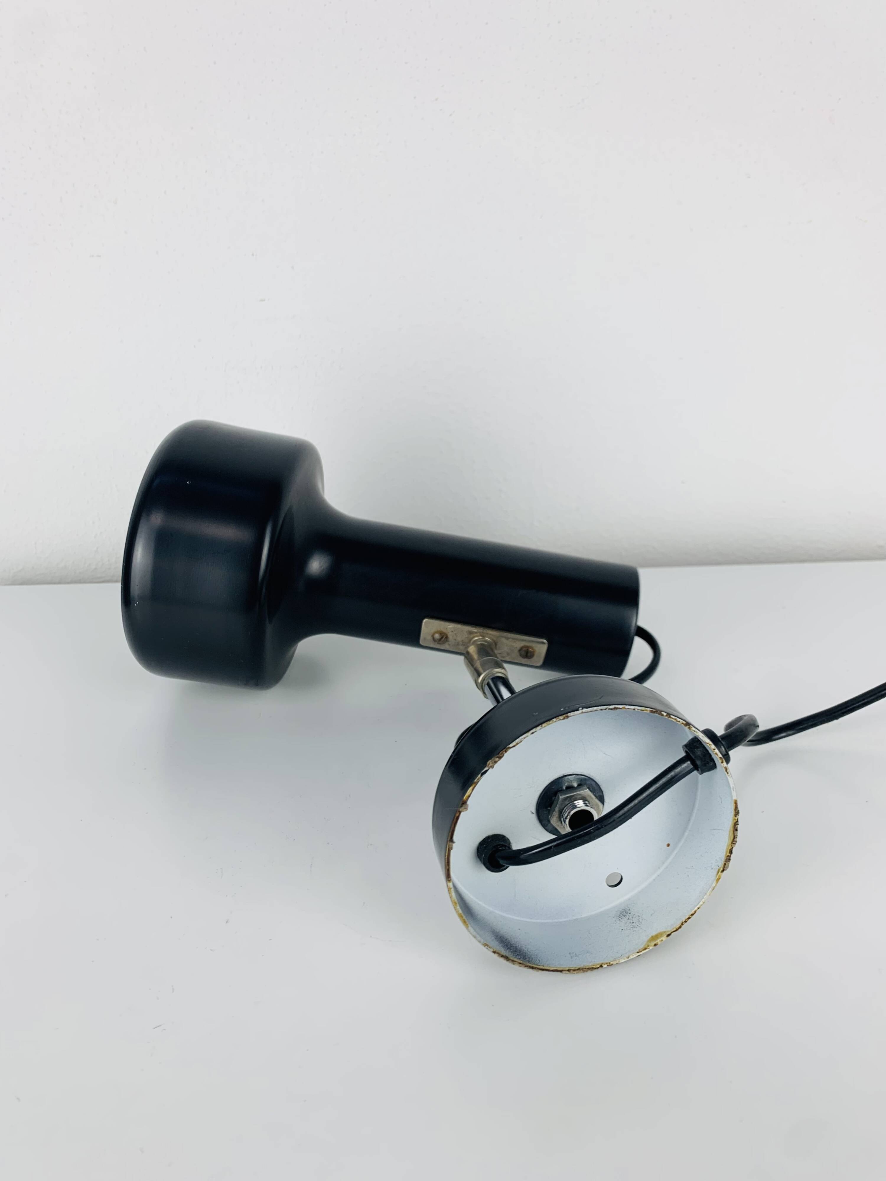 Black spot wall light from the 1960s, vintage.