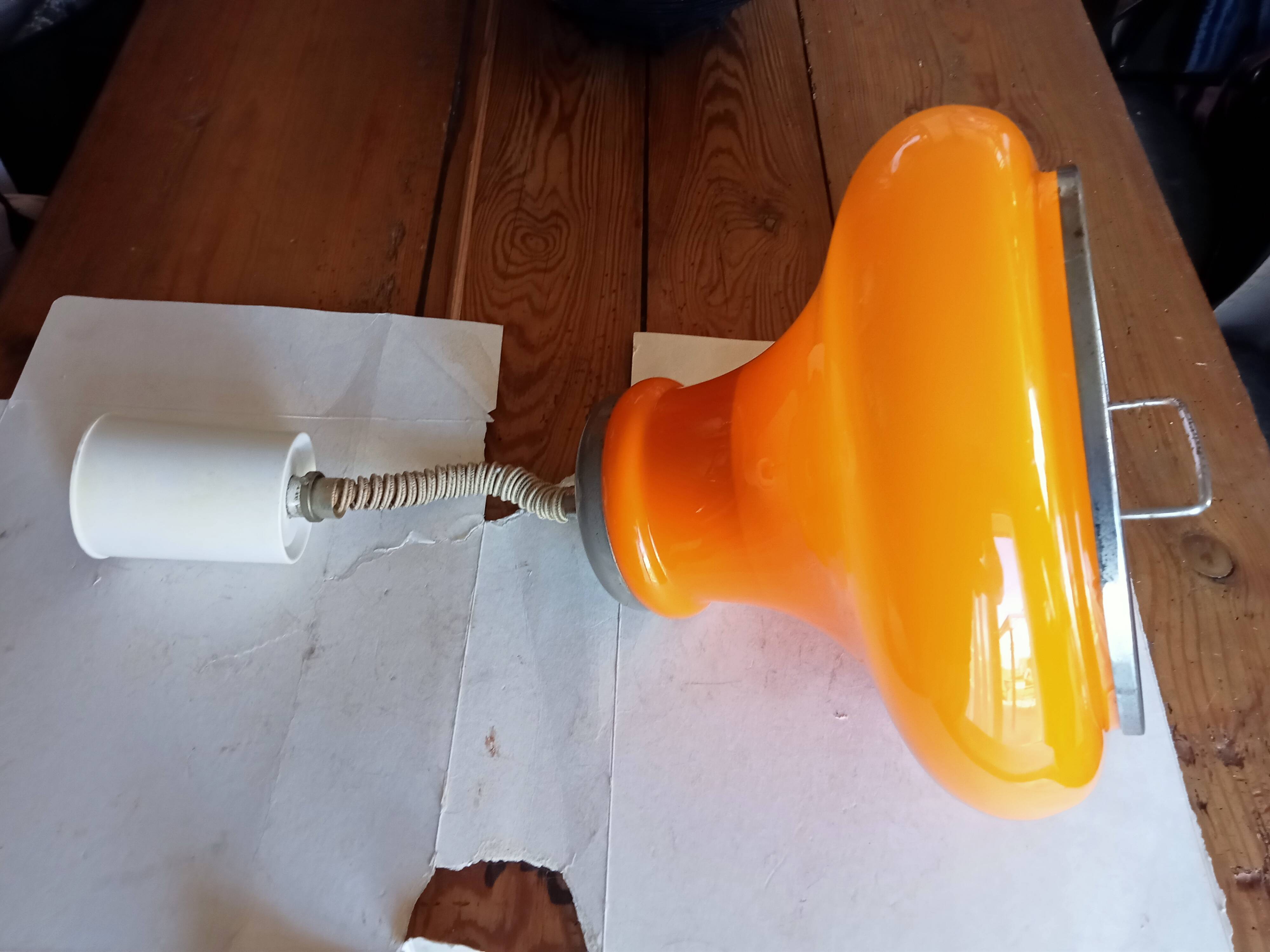 VINTAGE SUSPENSION MONTE ET DESCENDS / ORANGE GLOBE / 70s/80s