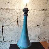 Patinated wooden sculptural lamp – unique piece