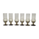 Six glasses of smoked glass 70s