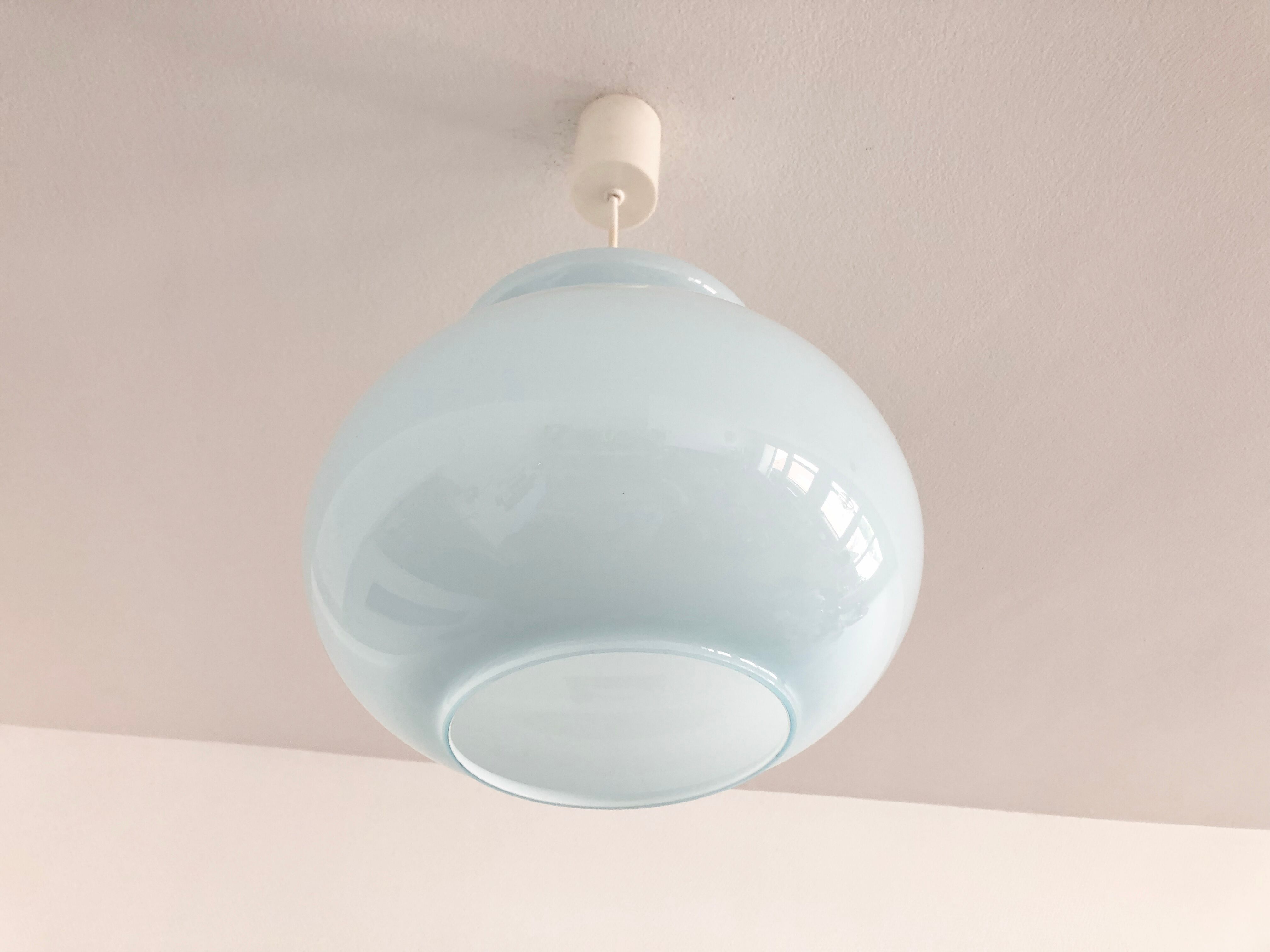 Sky blue opaline hanging