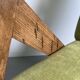 Vintage Mid-Century Modern Armchair: Lime Green Fabric and Beech Wood Frame