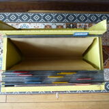 COLUMBIA - suitcase vintage 50/60s yellow metal Binder