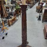 Large 18th century wooden column floor lamp