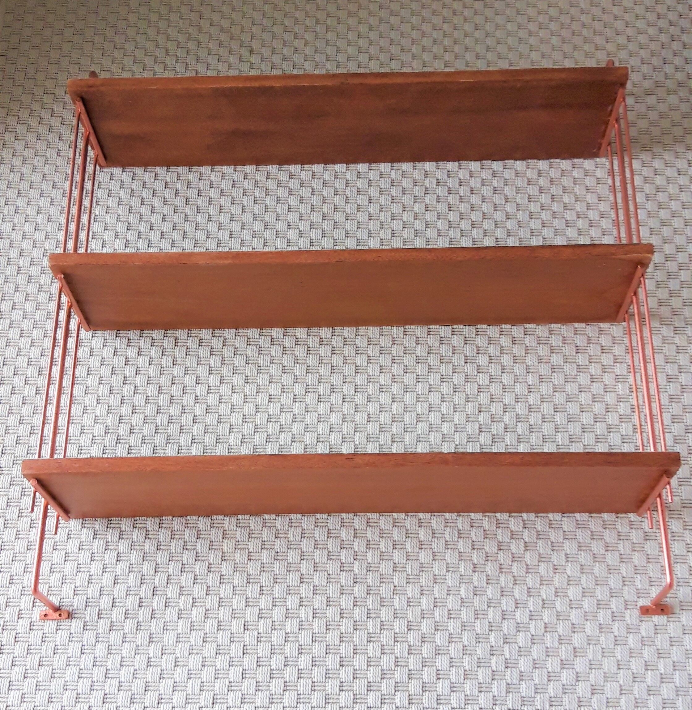 Vintage string wall shelves