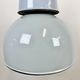 Industrial italien grey enamel lamp from Cariboni, 1970s