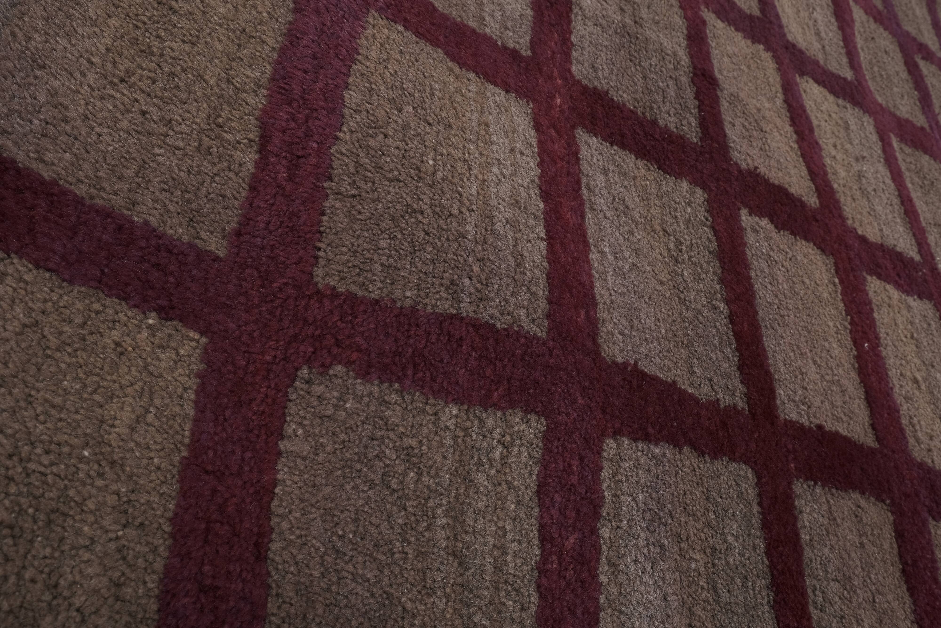 1980s Angora Gray Wool Shaggy Tulu Rug 3'8" X 6'10"