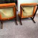 Pair of teak armchairs