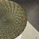 Cake stand on pedestal in glass with peacock feather effect D33 H10
