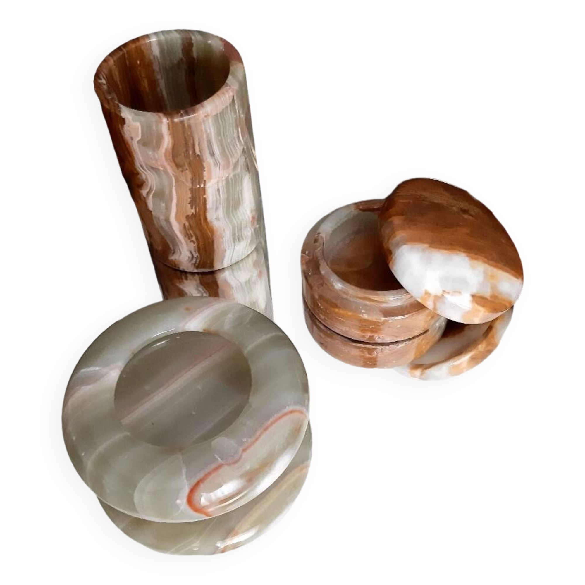Lot objets en onyx