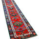 Handmade antique oriental red runner rug 80 cm x 396 cm