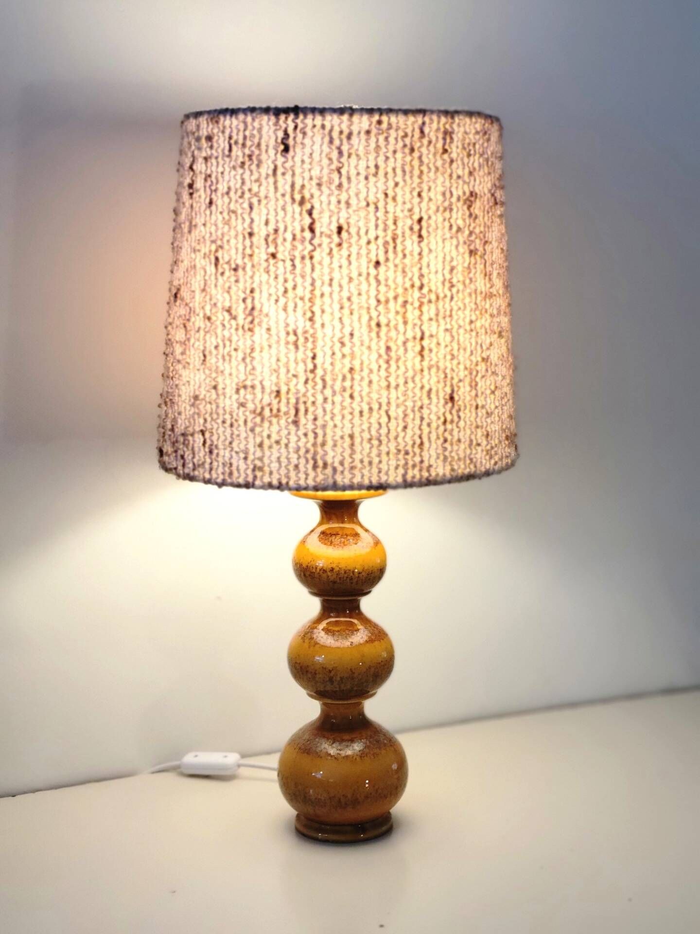 Kaiser Leuchten Bubble ceramic table lamp, Germany 1960