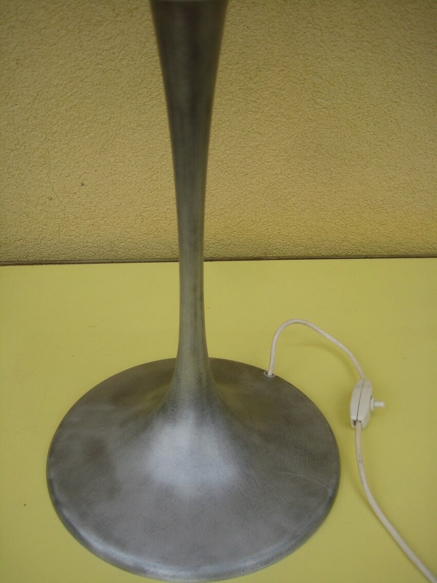 Lampe d'ambiance 1970 pied tulipe in brushed aluminium, reclining day offal