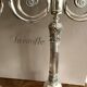 Christofle. Pair of candlesticks, Candelabras, Candlesticks in silver metal. Malmaison model. (New)