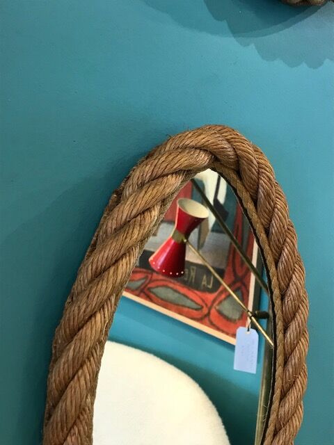 Mirror oval rope 25x41cm