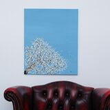 Painting on canvas - cherry tree