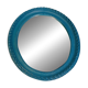 Small turquoise oval mirror