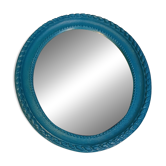 Small turquoise oval mirror